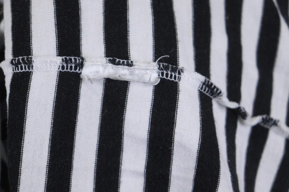 MARIMEKKO White Black Striped Round Neck Long Sleeve Stretch Blouse Top – Size S