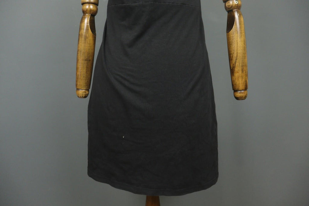 GUDRUN SJODEN Black Cotton Short Sleeve Scoop Neck Pullover Shift Dress – Size M
