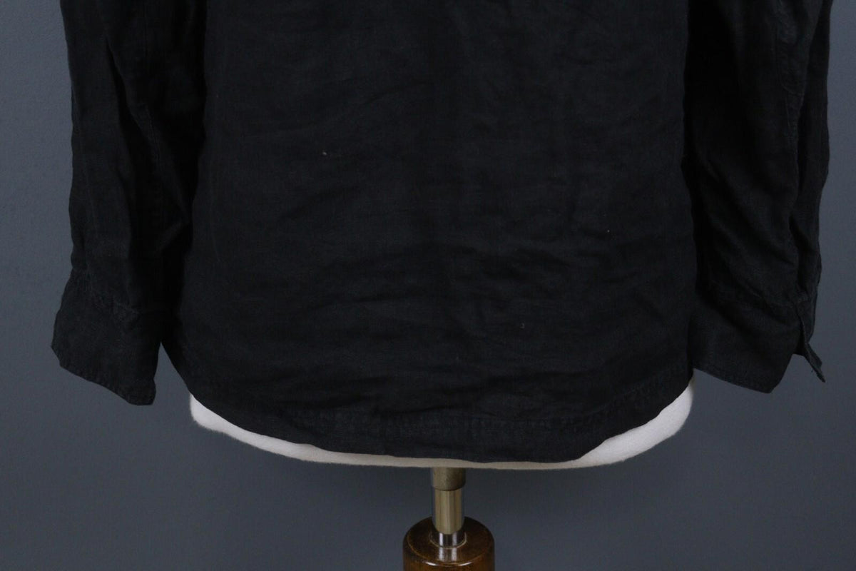 GUDRUN SJODEN Black Long Sleeve Casual Button Up Shirt – Size S