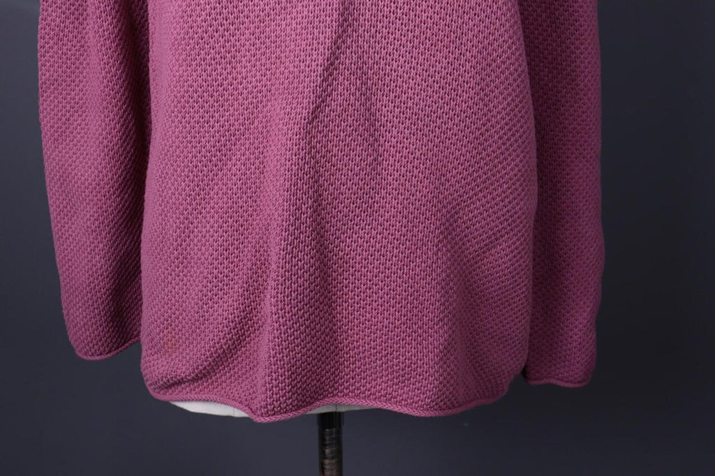 GUDRUN SJODEN Pink Cotton Chunky Knit Oversized Sweater – Size M