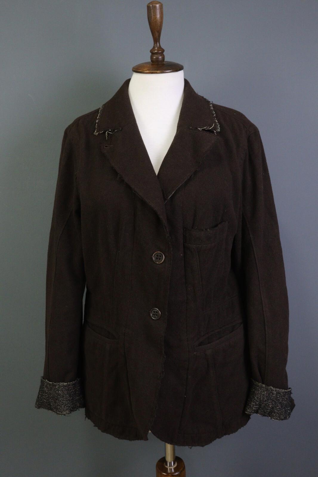 TRANSIT PAR SUCH 131 Brown Cashmere Wool Pockets Button Blazer Jacket – Size 5