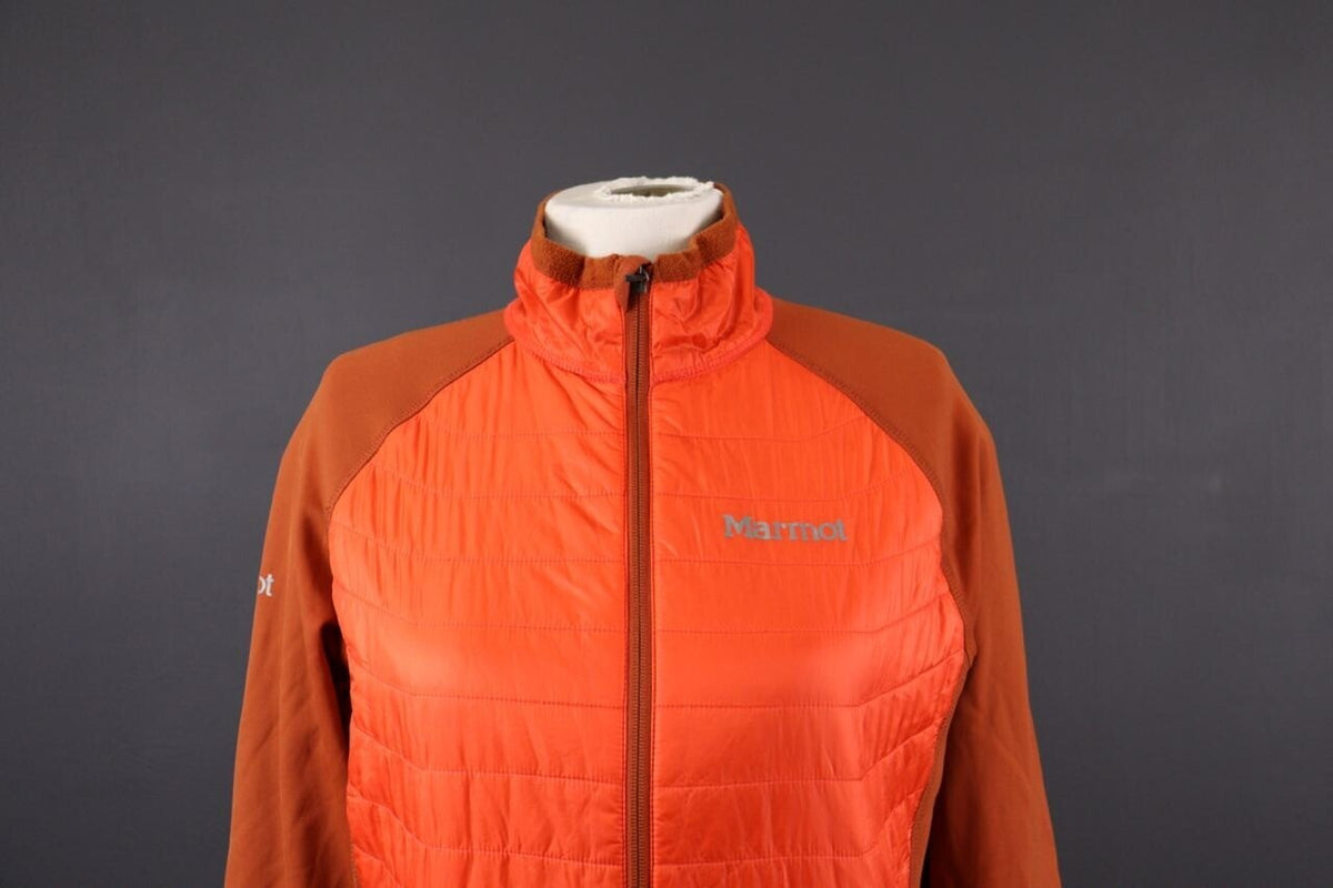 Marmot Orange Full Zip Quilted Outdoor Jacket – Size S