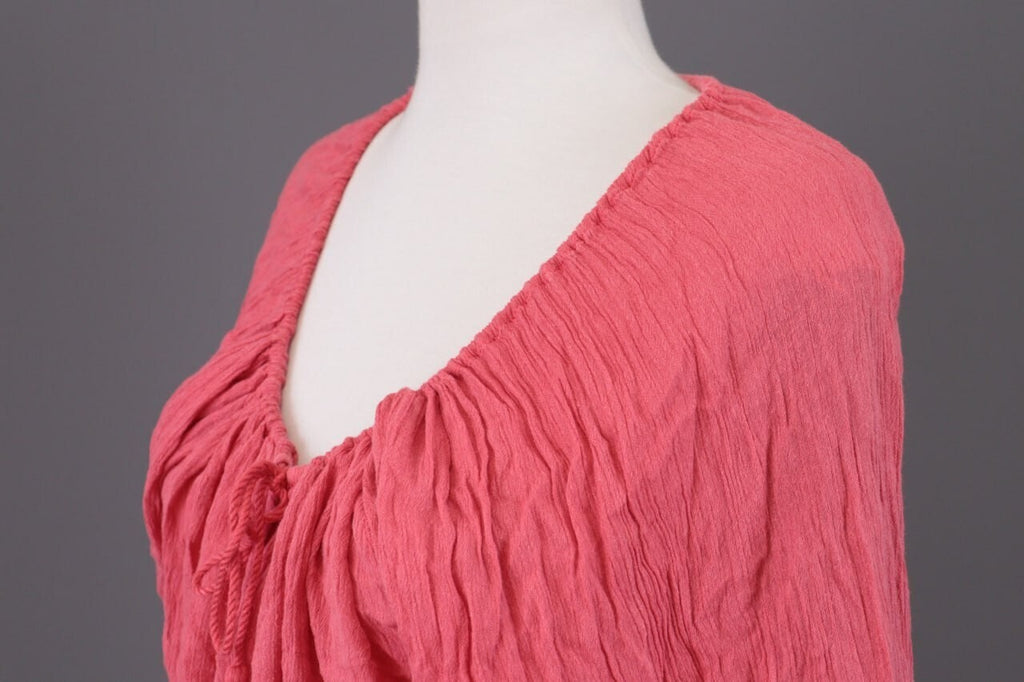 Denim & Supply Ralph Lauren Pink 3/4 Sleeve Drawstring Blouse Top Shirt – Size M
