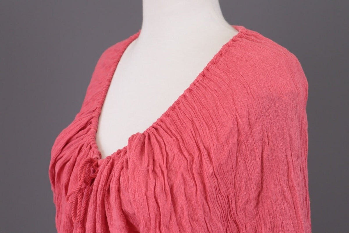 Denim & Supply Ralph Lauren Pink 3/4 Sleeve Drawstring Blouse Top Shirt – Size M