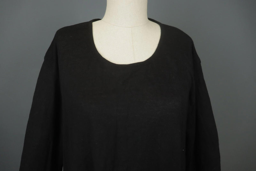 Barbara Speer Black Long Sleeve Round Neck Casual Pullover Shift Dress – Size L