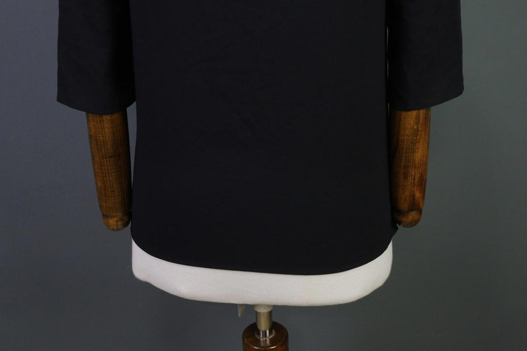 CHANEL Black Long Sleeve Button Side Slit Pullover Blouse Top – Size 34