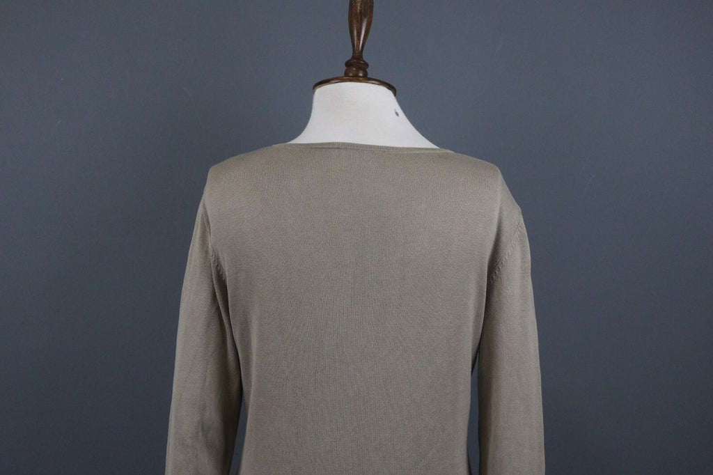 OSKA Gray Long Sleeve V-Neck Stretch Lightweight Top Blouse – Size 2