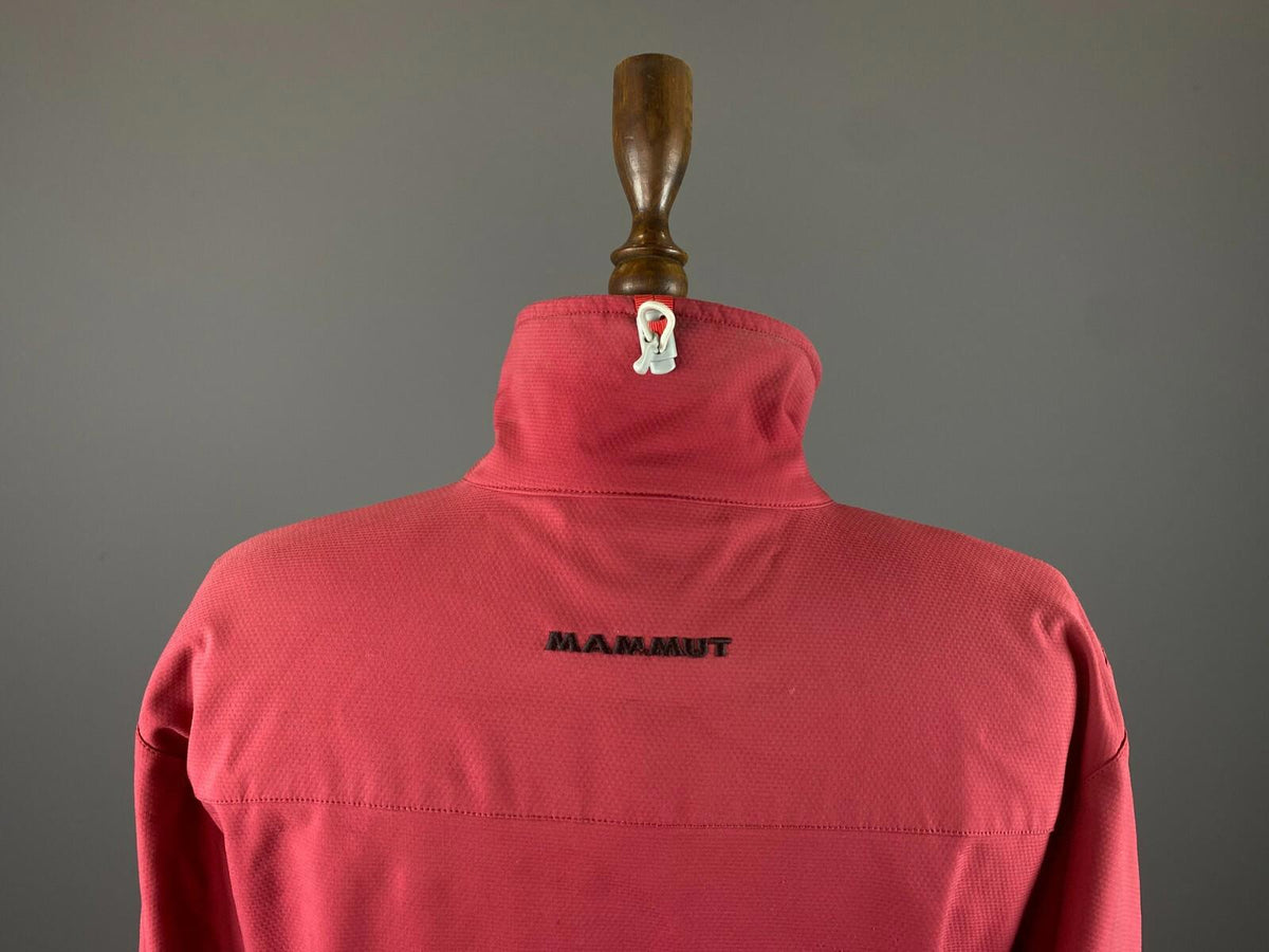 MAMMUT SOFT TECH Red Full Zip High Neck Soft Shell Jacket – Size L