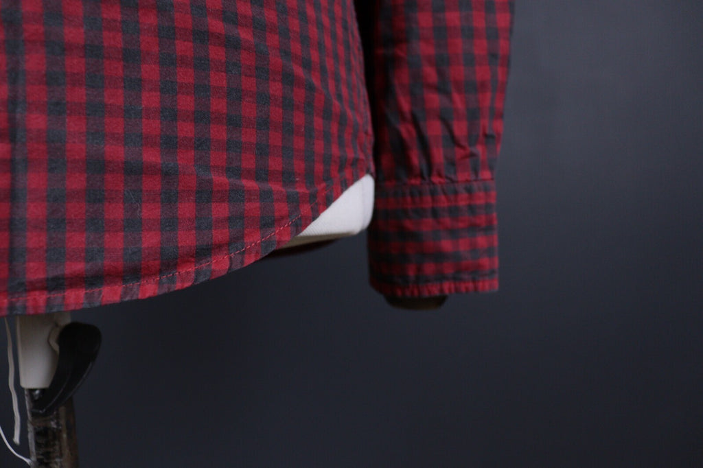 Desigual Regular Fit Red Check Long Sleeve Button Down Shirt – Size S