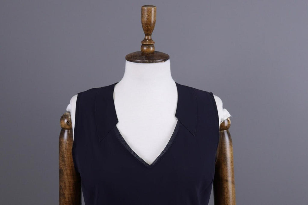 MARITHE FRANCOIS GIRBAUD Blue Tank Shift Midi Dress – Size I 46 / US 7 / F 42 / M