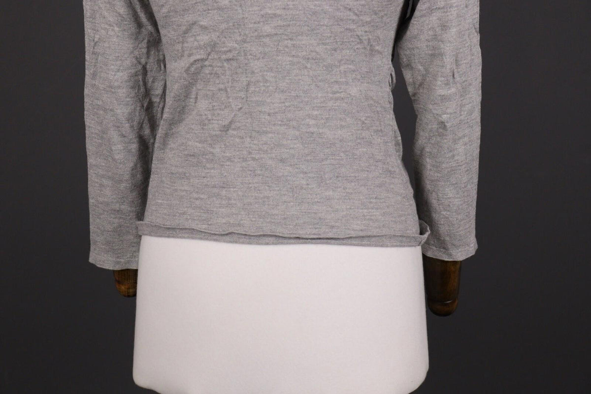 ESCADA Gray Wool Silk Cashmere Long Sleeve Top Shirt – Size 40