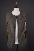 COP COPINE Gray Designer Knit Drape Cardigan Sweater – Size M
