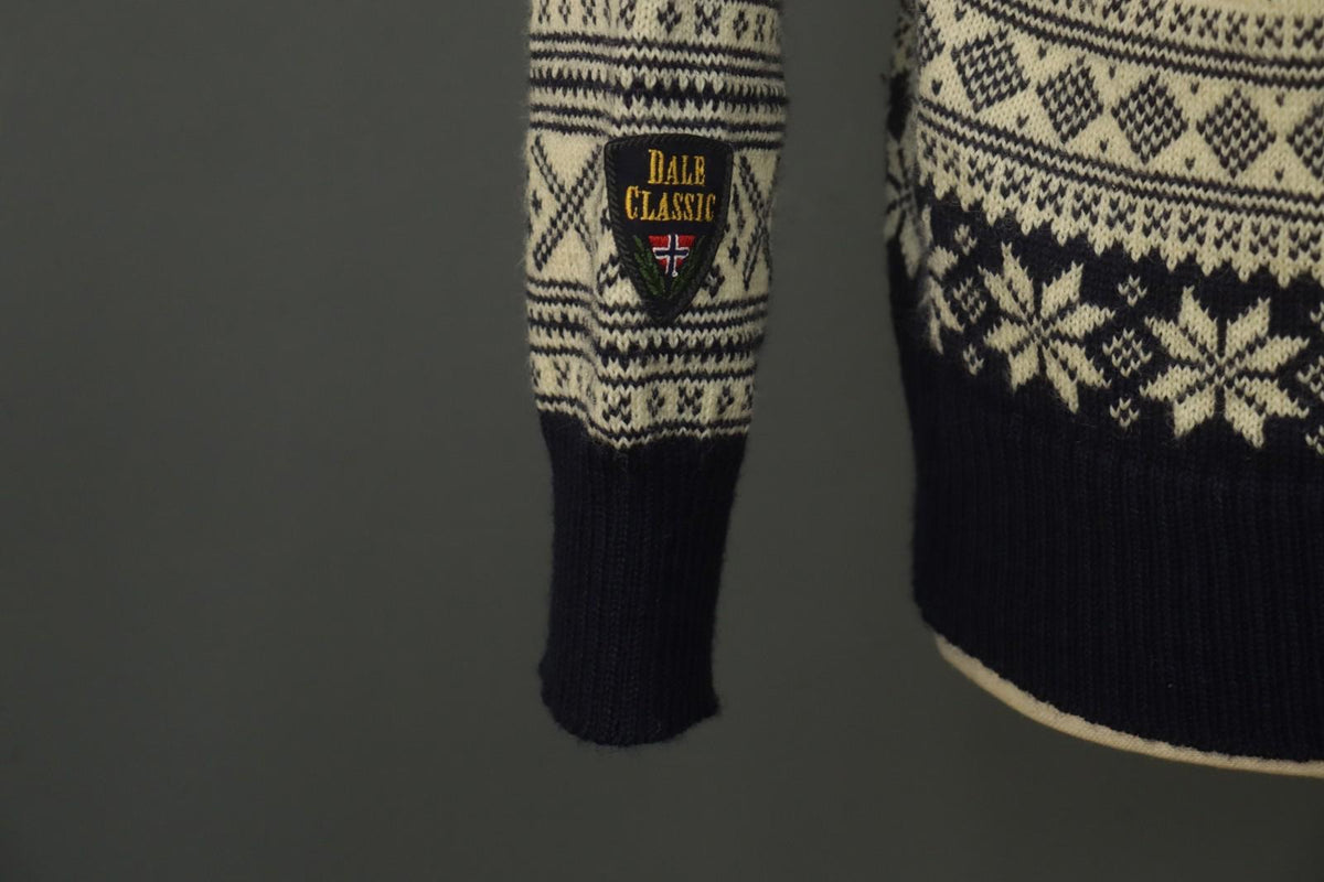DALE OF NORWAY Multi Fair Isle Wool Knitted Button Front Ski Sweater – Size M