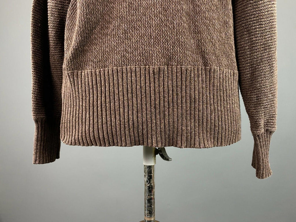 LAUREN RALPH LAUREN Brown Cotton Long Sleeve Cardigan Wrap Sweater – Size M