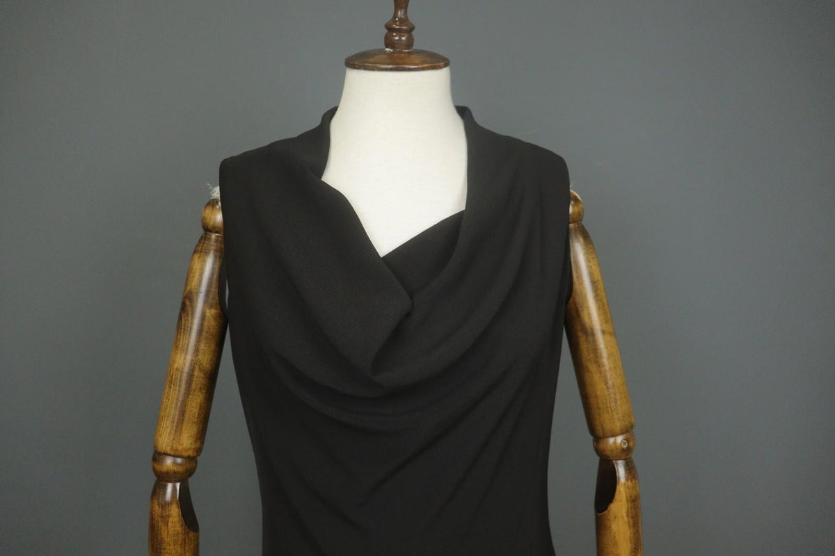 MISSONI Black Shawl Neck Sleeveless Pullover Party Cocktail Bodycon Dress Sz 38