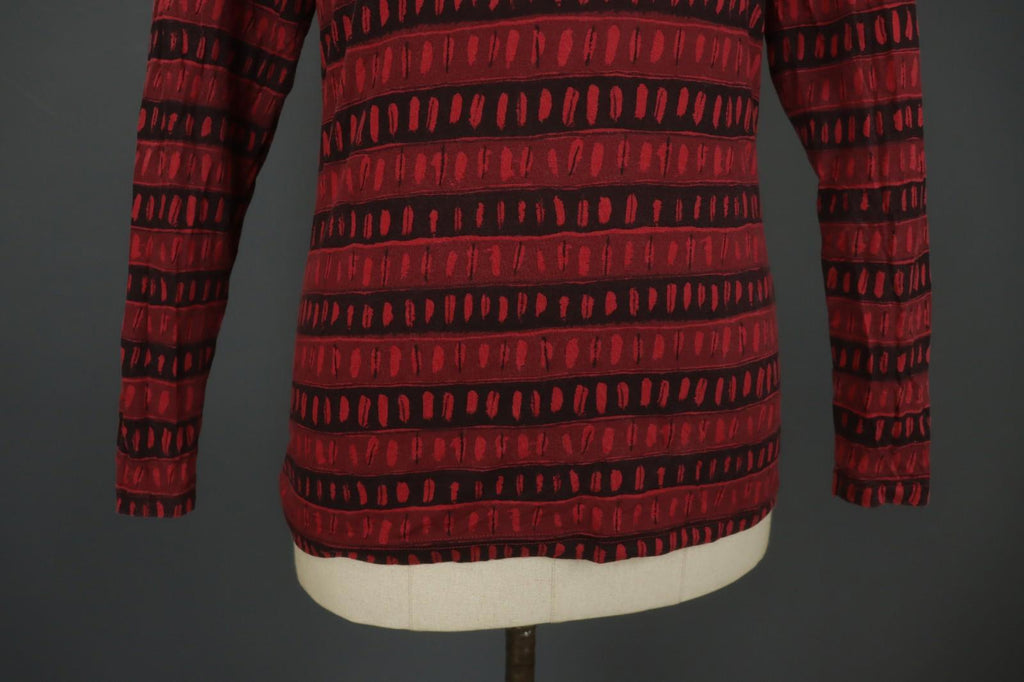 GUDRUN SJODEN Multicolor Striped Long Sleeve Round Neck Pullover Blouse Top Sz M