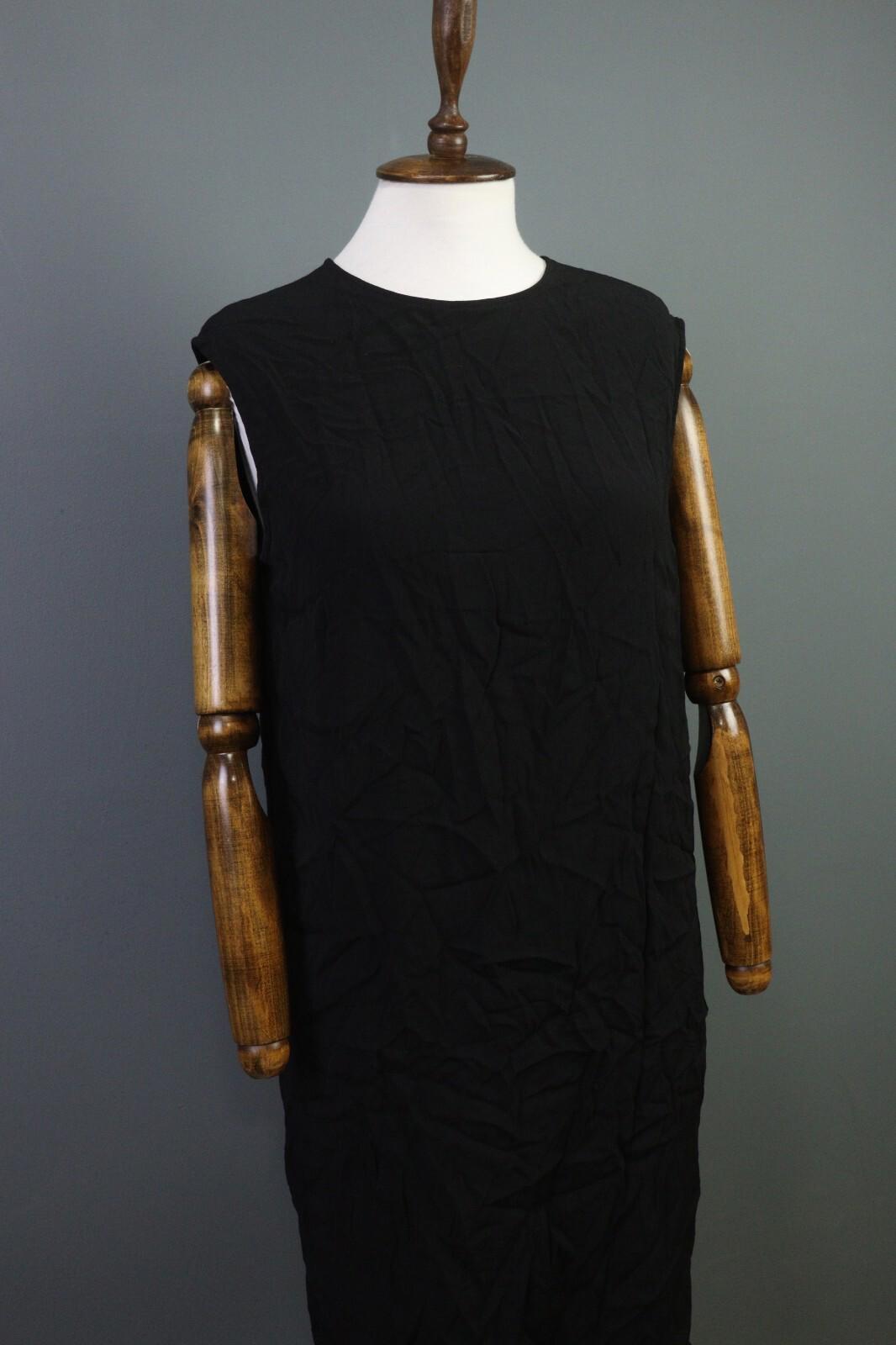 ANNETTE GORTZ Black Viscose Knee Length Sheath Dress – Size 40