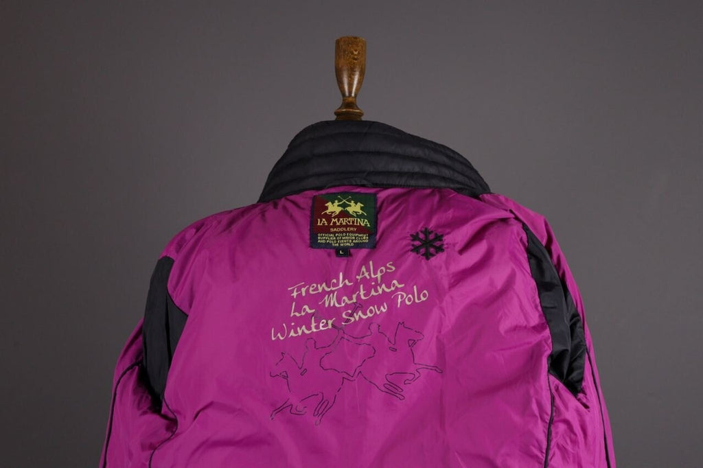 La Martina Saddlery Winter Snow Polo Belted Full Zip Quilted Down Jacket – Size L