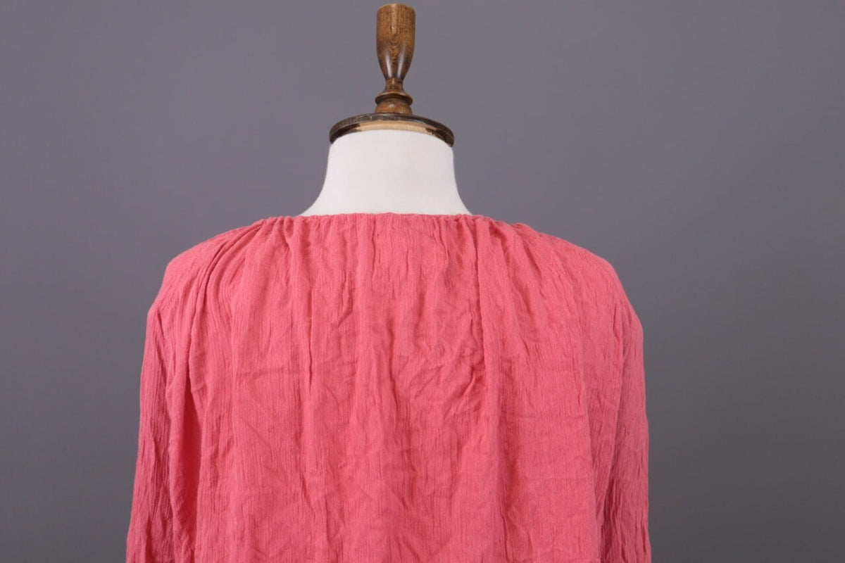 Denim & Supply Ralph Lauren Pink 3/4 Sleeve Drawstring Blouse Top Shirt – Size M