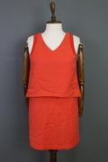 LACOSTE LIVE Dress Red V-Neck A-Line Tennis Short – Size S