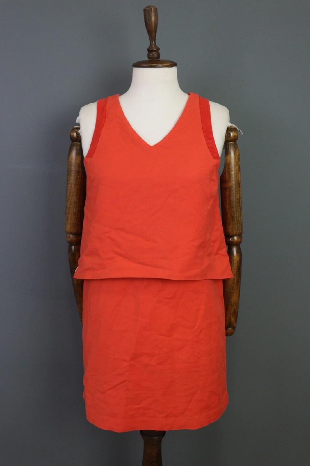 LACOSTE LIVE Dress Red V-Neck A-Line Tennis Short – Size S