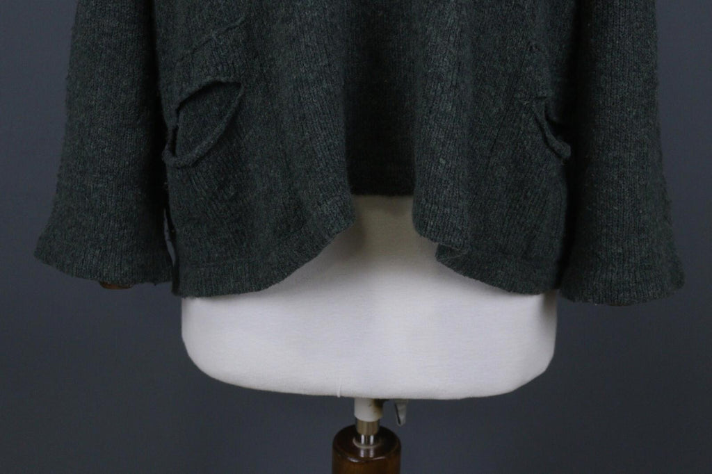 GRIZAS Gray Knit Lagenlook Designer Pullover Sweater – Size L