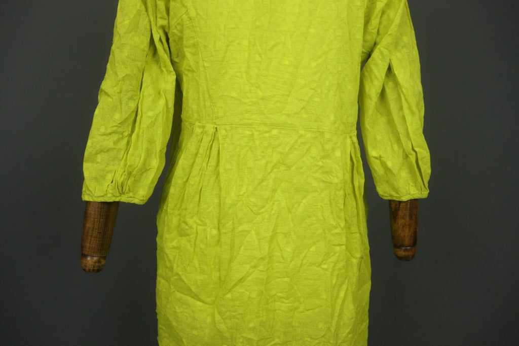 GUDRUN SJODEN Lemon Regular Fit Long Sleeve Button Front Shirt Dress – Size M