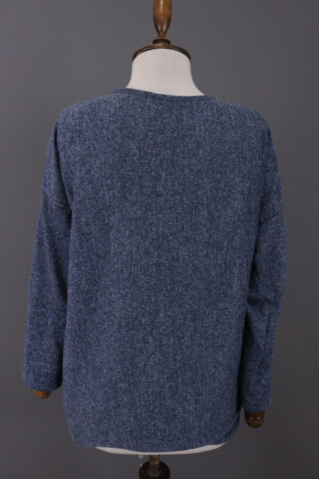 THE ELDER STATESMAN Blue Cashmere Knit Oversized Sweater M