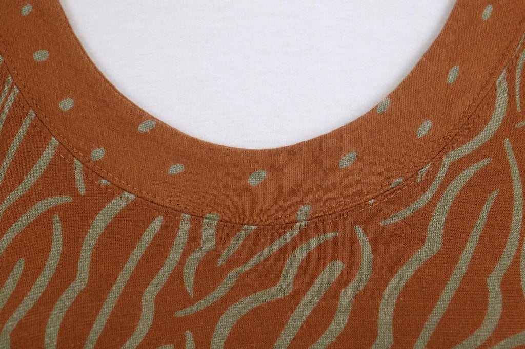 GUDRUN SJODEN Brown Long Sleeve Lightweight Top Blouse – Size S