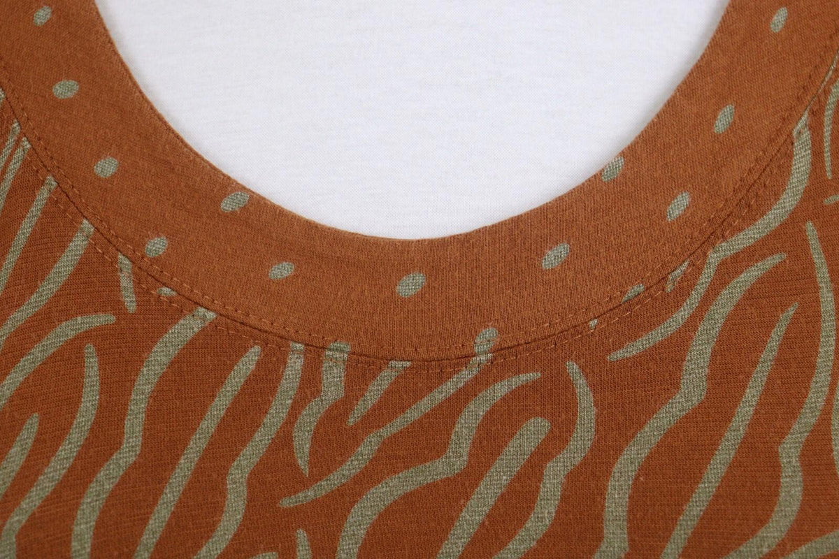 GUDRUN SJODEN Brown Long Sleeve Lightweight Top Blouse – Size S
