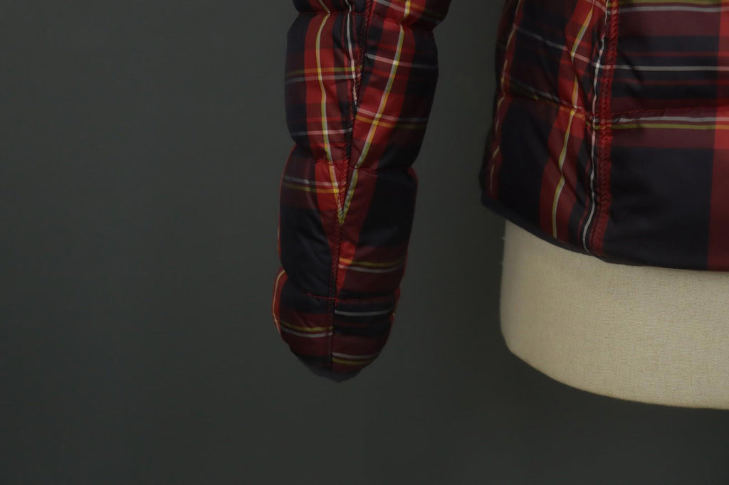 NAPAPIJRI Multicolor Plaid Long Sleeve Mock Neck Full Zip Puffer Jacket – Size M