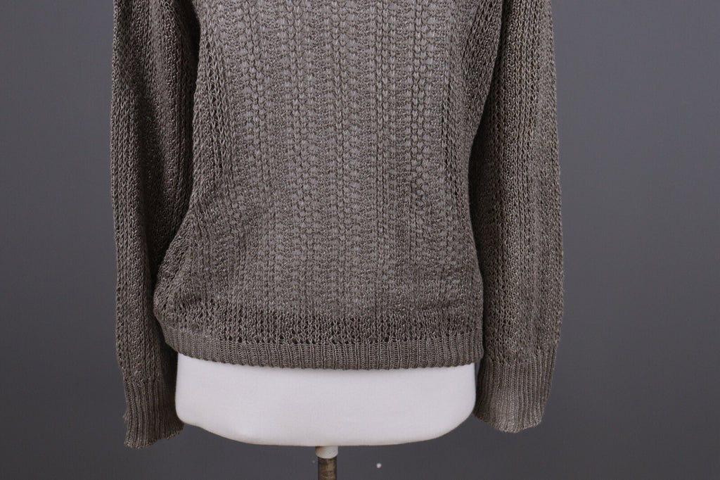 Oska Brown Lagenlook Relaxed Linen Knit Pullover Sweater – Size 2 / M