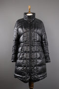 Romeo Gigli Full Zip Quilted Belted Puffer Down Overcoat Jacket – Women's L