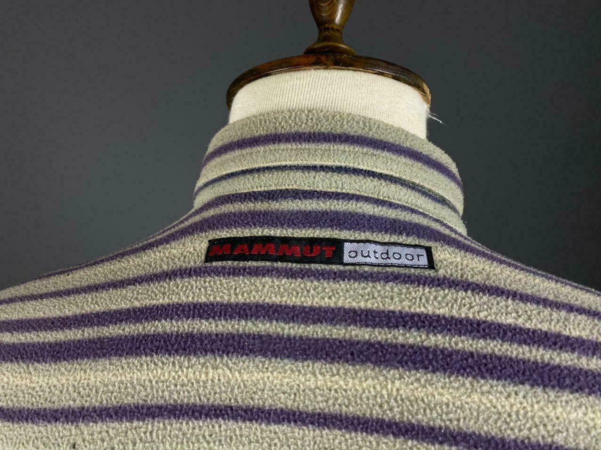 Mammut Outdoor Tecnopile Striped Button Up Sweater Fleece – Men's 2XL / XXL