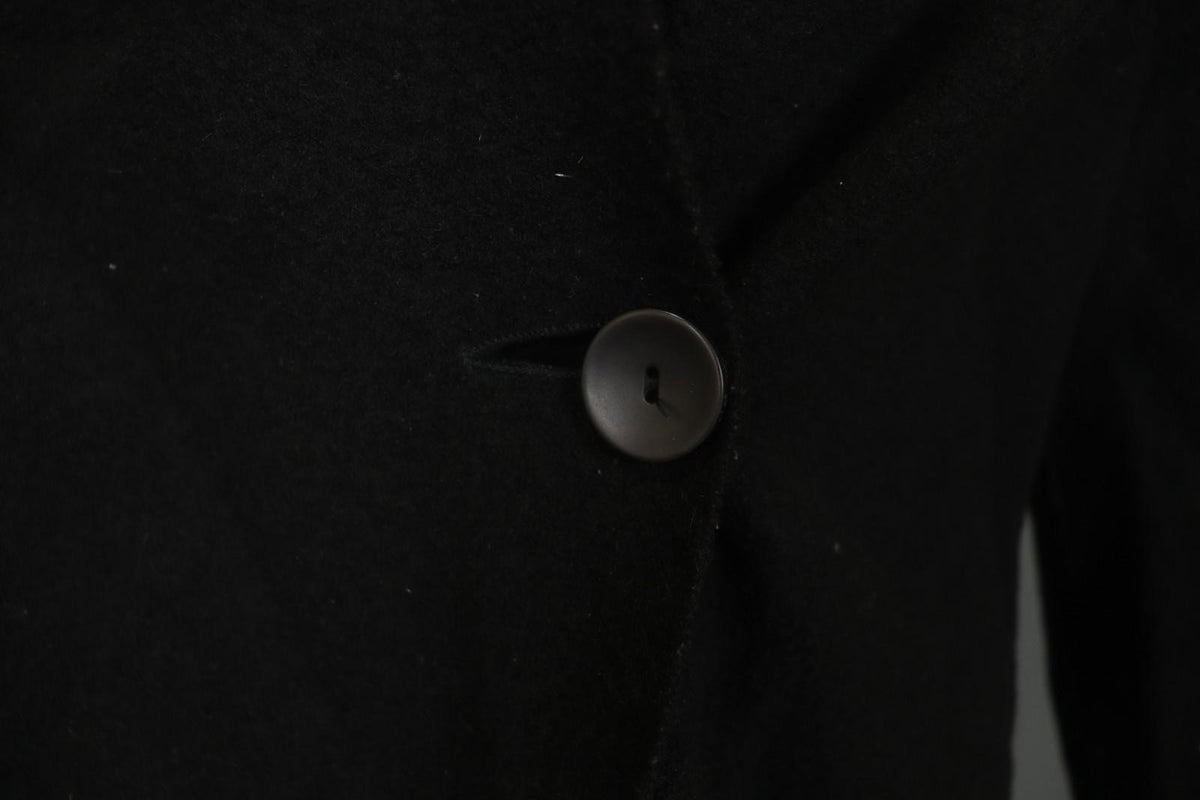 OSKA Black Long Sleeve Shawl Collar Casual One Button Blazer Jacket – Size 2