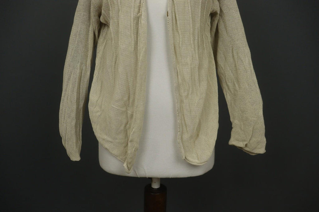 GUDRUN SJODEN Beige Knitted Long Sleeve Button Front Cardigan Sweater – Size XL