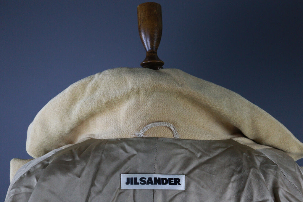 Jil Sander Beige Alpaca Wool Vintage Lagenlook Overcoat – Size 36 / Small