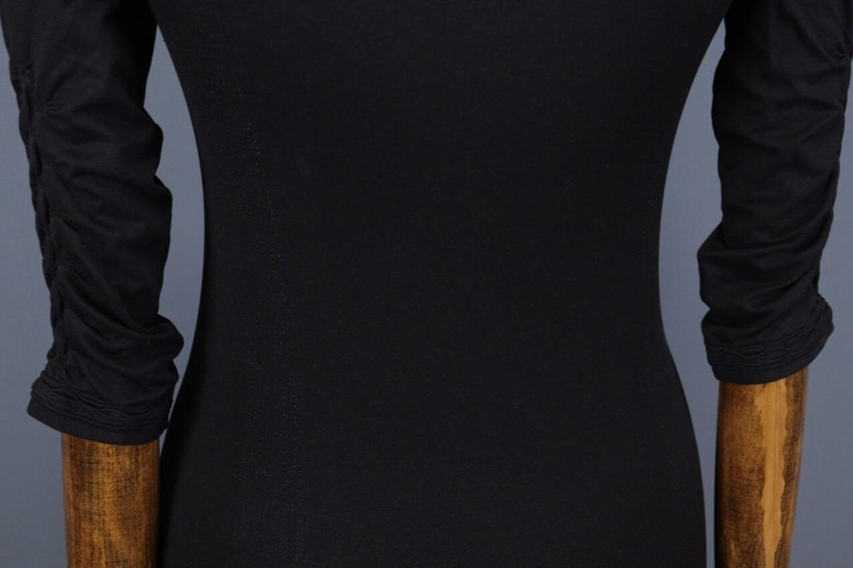 HIGH USE by CLAIRE CAMPBELL Black Bodycon 3/4 Sleeve Tunic Top – Size XS S