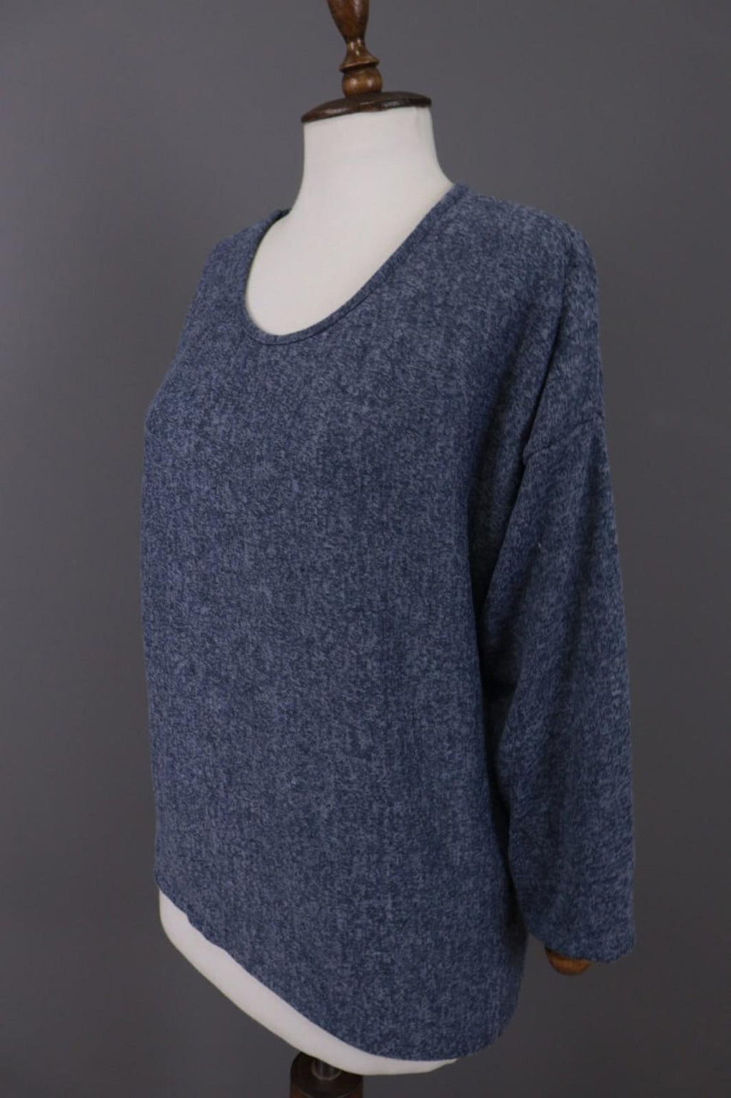 THE ELDER STATESMAN Blue Cashmere Knit Oversized Sweater M