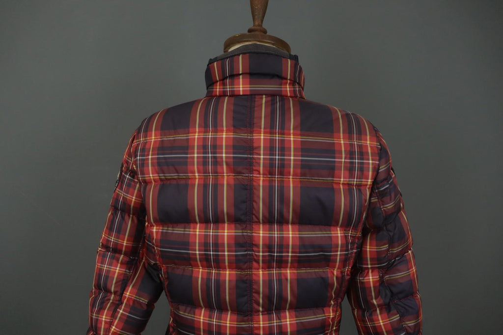 NAPAPIJRI Multicolor Plaid Long Sleeve Mock Neck Full Zip Puffer Jacket – Size M