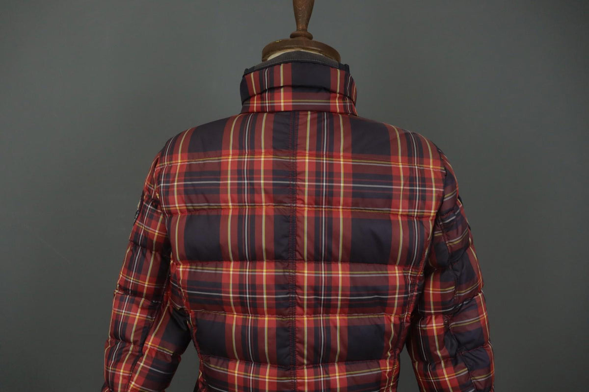 NAPAPIJRI Multicolor Plaid Long Sleeve Mock Neck Full Zip Puffer Jacket – Size M