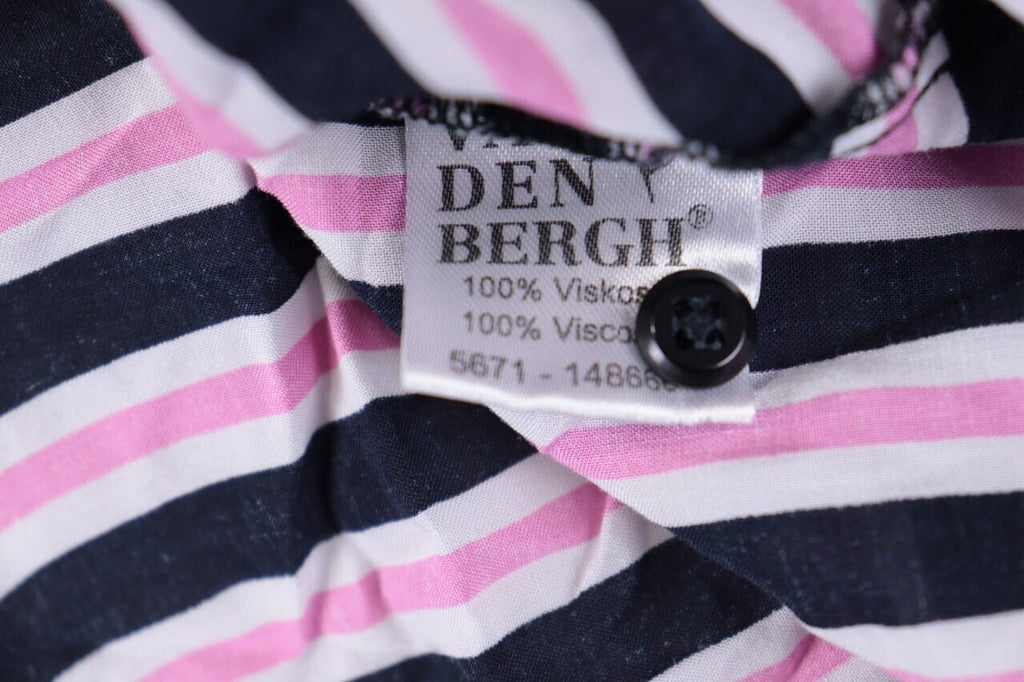 Emily Van Den Bergh Multicolor Striped Long Sleeve Henley Blouse Shirt Sz 38 / M