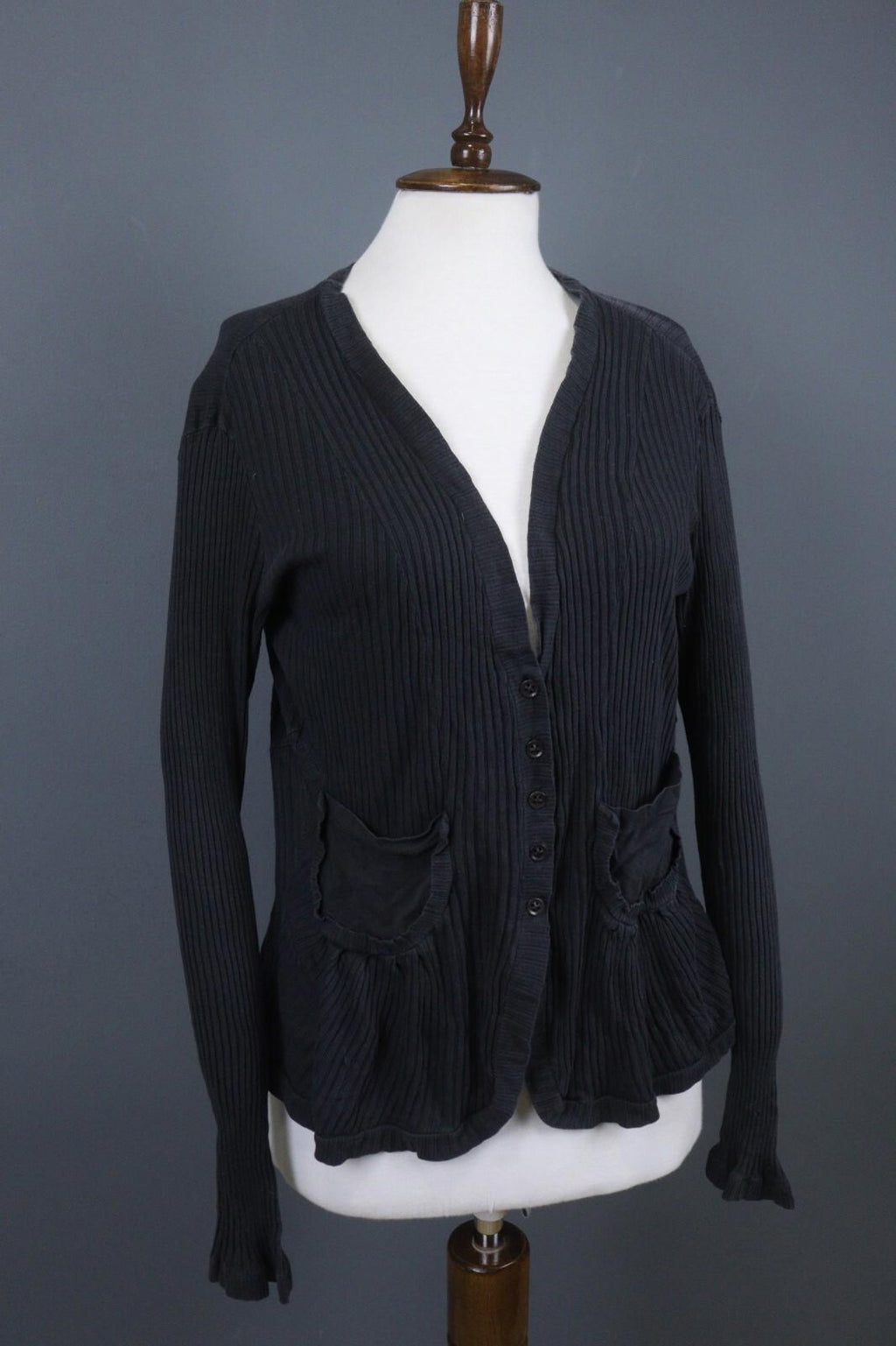 TRANSIT PAR SUCH Black Long Sleeve Lightweight Cardigan Sweater – Size 4