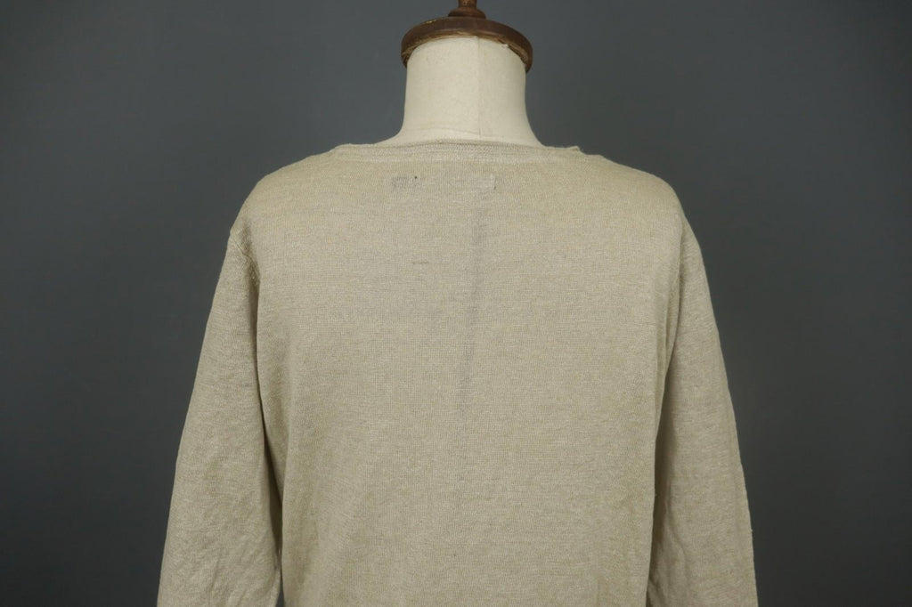 GUDRUN SJODEN Tan 100% Linen Long Sleeve Round Neck Pullover Tunic Top – Size M – Used