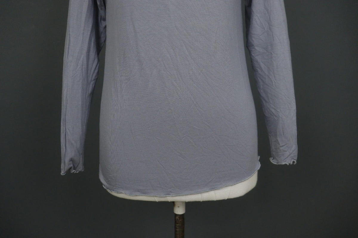 GUDRUN SJODEN Gray Modal Scoop Neck Long Sleeve Pullover Blouse Top – Size M