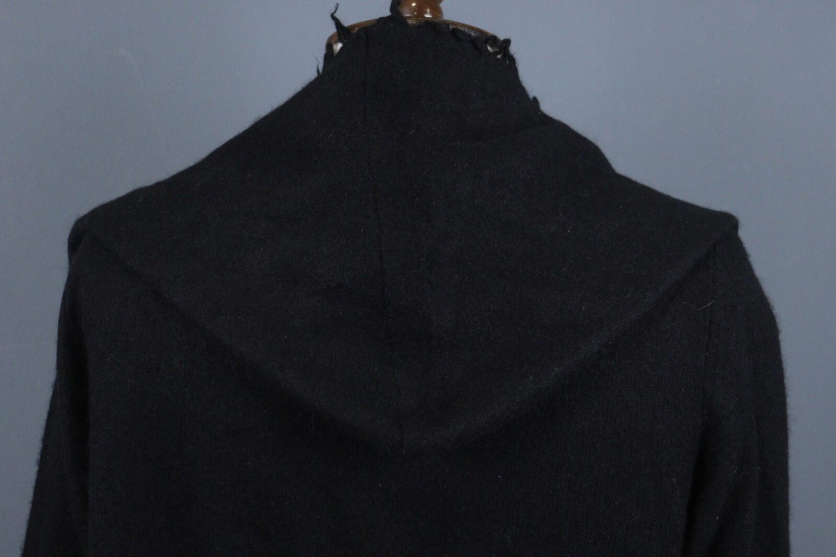 FABIANA FILIPPI Black Long Sleeve Button Front Cardigan Sweater Cape – Size M