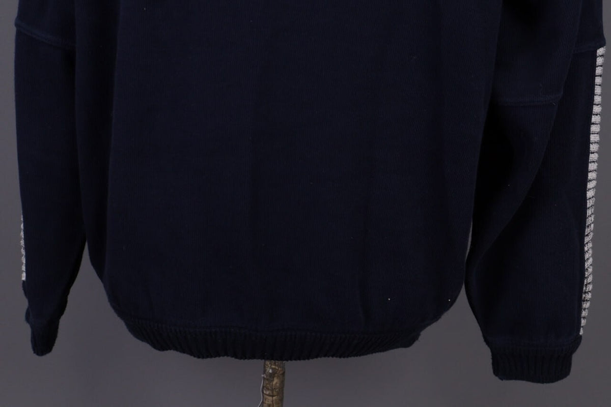 Carlo Colucci Sport Black Geometric Cotton Knit Sweater – Size M