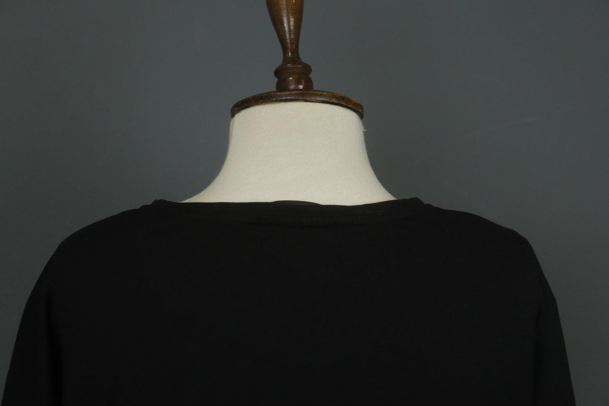 COP COPINE Black 3/4 Sleeve Crew Neck Regular Fit Pullover Modernist T-Shirt S/M