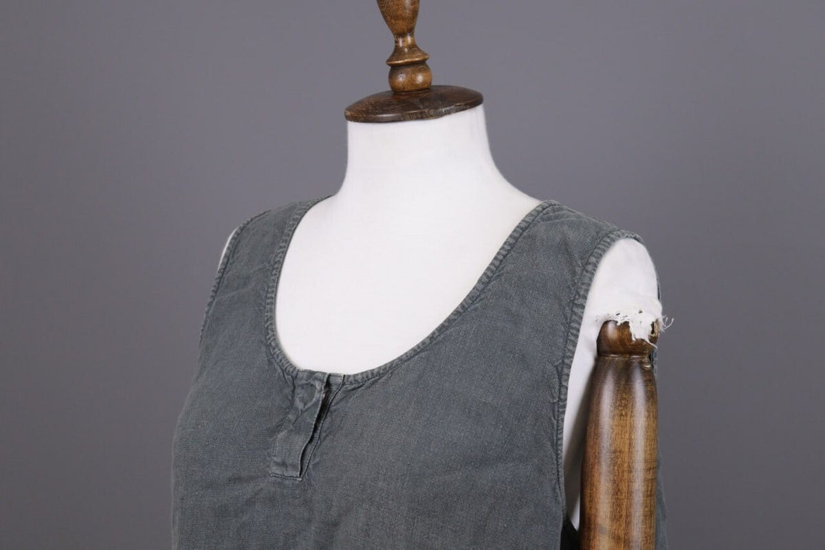 Oska Gray Linen Relaxed Lagenlook Oversized Tunic Dress – Size 4
