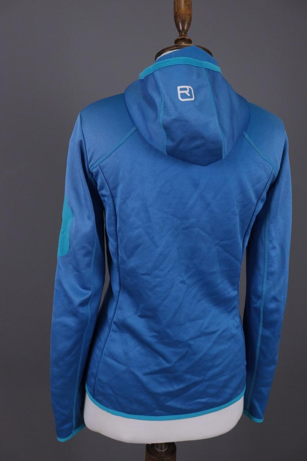 ORTOVOX Merino Wool Blue Full Zip Hooded Fleece Hiking Track Jacket – Size S